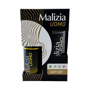   Malizia Uomo Gold Ajándékcsomag, 150 ml dezodor + 250 ml tusfürdő-sampon, 11440