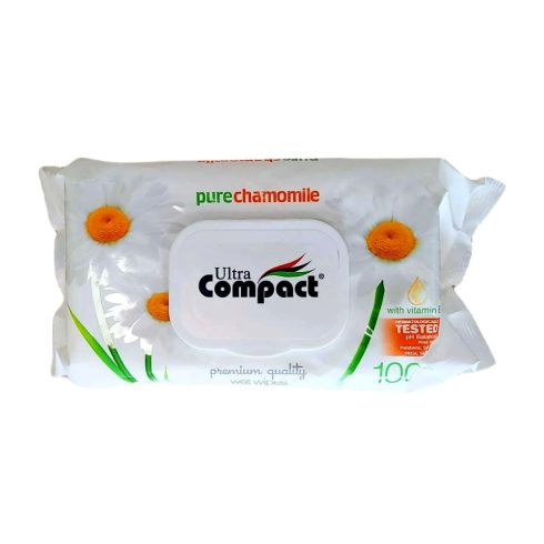 Ultra Compact Kamillás nedves törlőkendő, 100 darabos csomag, 11500