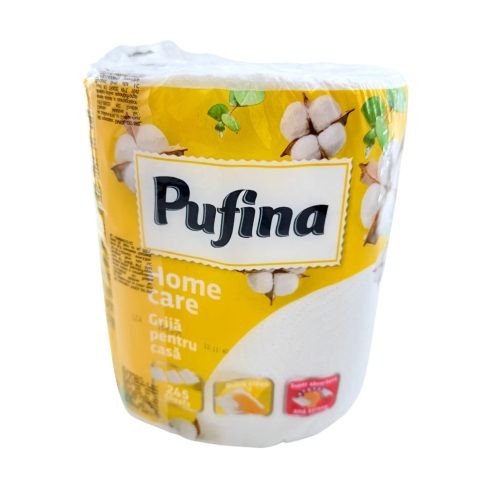 Pufina papírtörlő tekercs, 245 lapos, 2 réteg, 11507