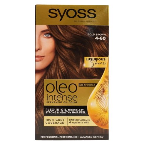 Syoss Color Oleo, intenzív olaj hajfesték, 4-60 aranybarna, 11567