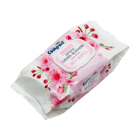 Ultra Compact Japán cseresznyevirágos nedves törlőkendő, 90 darabos csomag, 11576