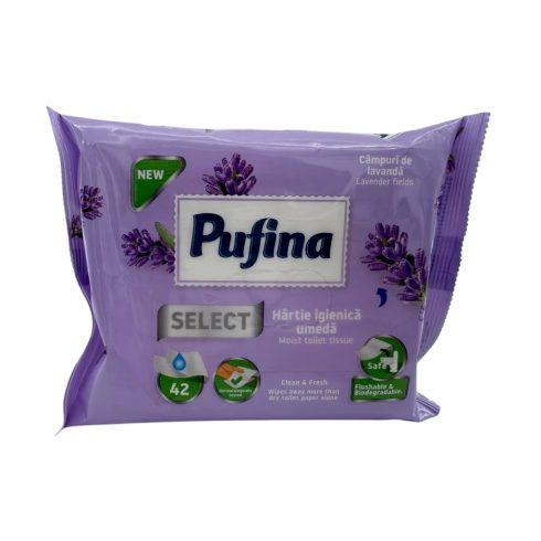 Pufina nedves toalettepapír levender 42 db - 11774