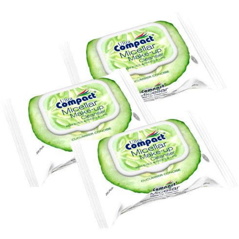 Ultra Compact micellás sminklemosó törlőkendő, 25 darabos csomag, 11846