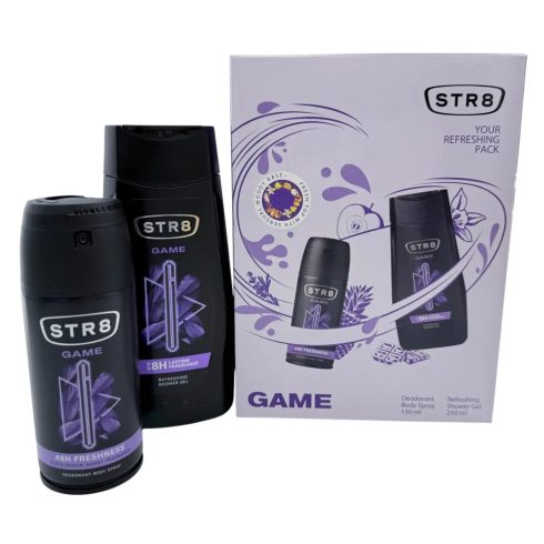 STR8 ajándékcsomag dezodor 150 ml + tusfürdő 250 ml Game - 11915