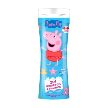   Peppa malac, 2 az 1-ben tusfürdő és sampon, 300 ml, cseresznyés, 12252