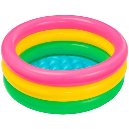 Intex - szivárvány - 3 gyűrűs bébimedence - 61 x 22 cm - 12824