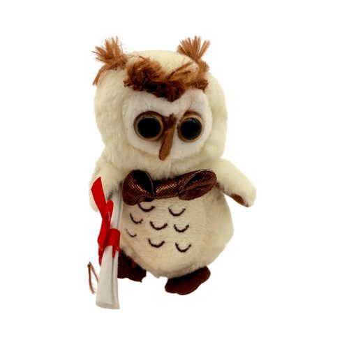 Plüss ballagós bagoly, 10 cm, 14045