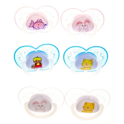 Szilikon játszócumi - 0-6 hónapos korig - 2 darabos szett - 15944