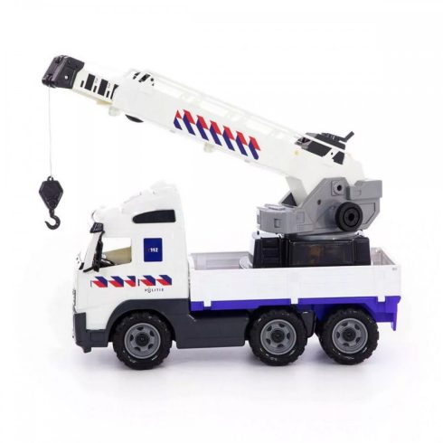 Polesie Power truck - Police darus teherautó - fehér - 49 cm - 16100