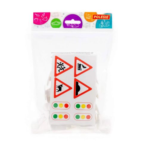 Polesie Közlekedési jelzőtáblák zacskóban, 16 darabos csomag, 16148
