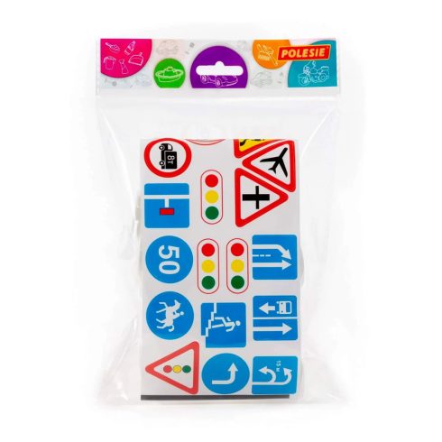 Polesie Közlekedési jelzőtáblák zacskóban, 20 darabos csomag, 16149