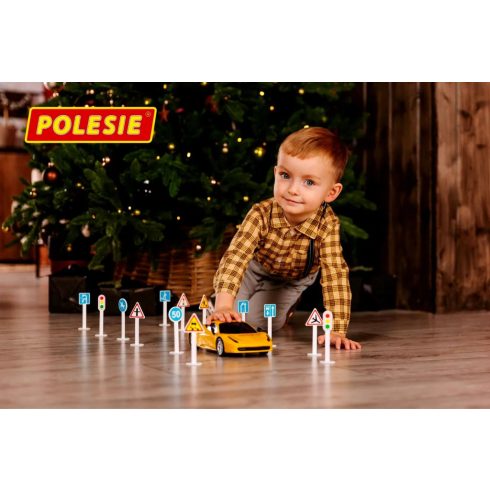 Polesie Közlekedési jelzőtáblák zacskóban, 20 darabos csomag, 16149