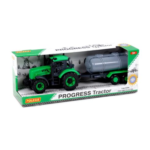 Polesie Traktor tartálykocsival, 39 cm, 16152