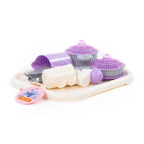 Polesie Konyhai játékszett tálcával hálóban 2 személyre, 16187