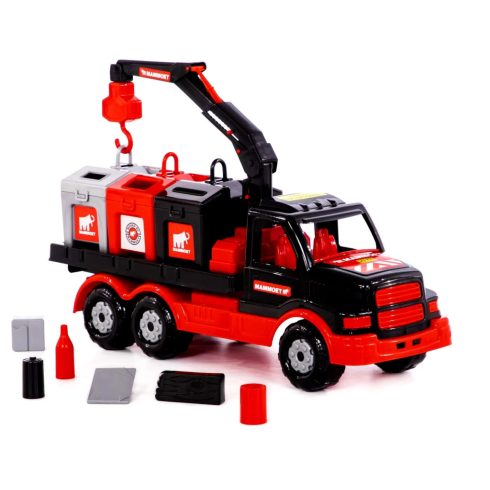 Polesie Mammoet szelektív kukásautó hálóban, 47 cm, 16198