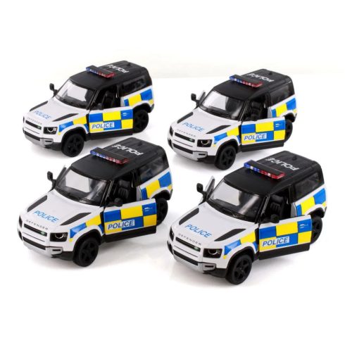 Kinsmart fém autó modell, Land Rover Defender, Police, 17128