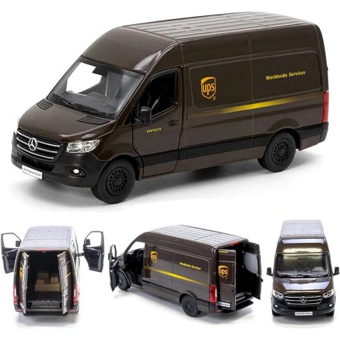 Kinsmart Mercedes Sprinter UPS Edition fémautó, 17537