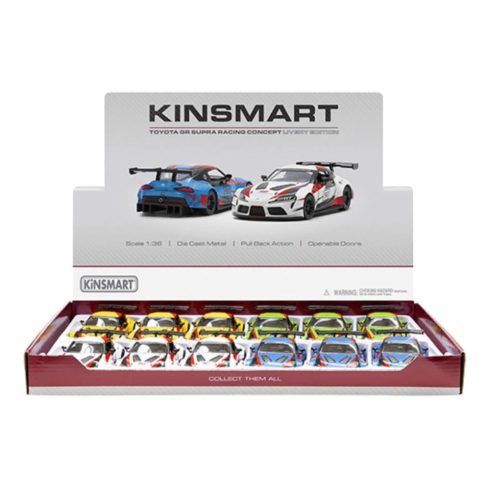 Kinsmart fémautó modell, Toyota GR Supra Racing, 17579