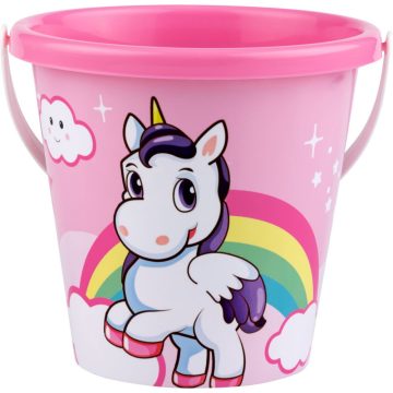 Unikornisos homokozó vödör - 17 x 16 cm - 18410