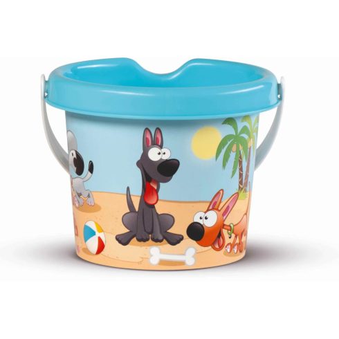 Homokozó vödör, kutyás, 13 x 11 cm, 18443