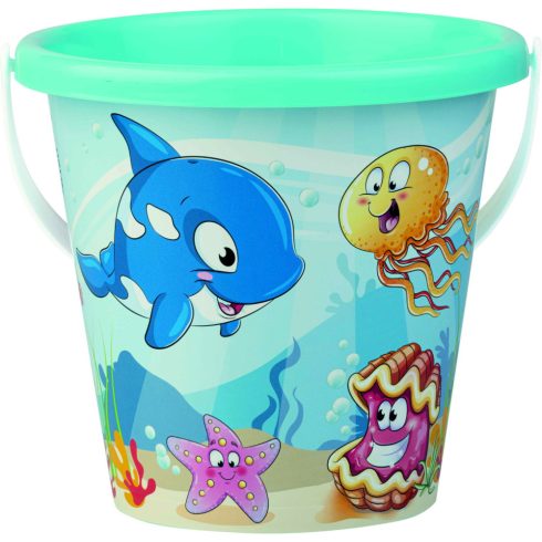 Homokozó vödör, tengeri állatos, 17 x 16 cm, 18448