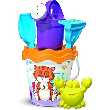 Homokozó cicás játékszett hálóban, 17 x 32 cm, 18466