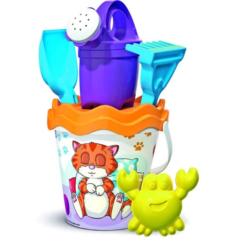 Homokozó cicás játékszett hálóban, 17 x 32 cm, 18466