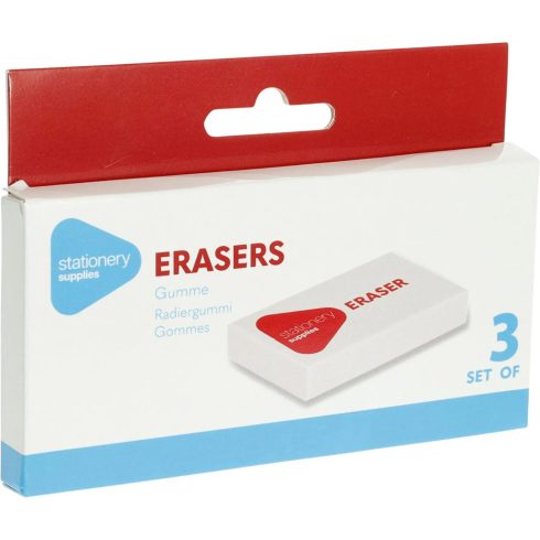 3 darabos radír csomag dobozban, 19012