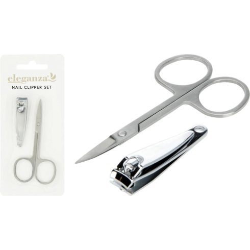 Körömolló + körömcsipesz szett lapon, 19013