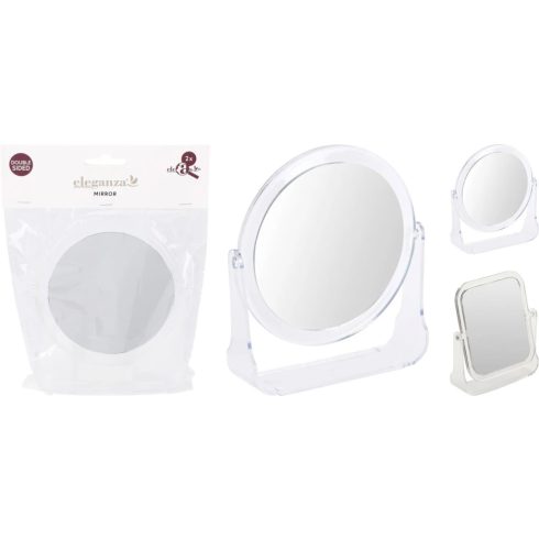Kozmetikai tükör, 13 x 14 cm, 2 féle, 19020