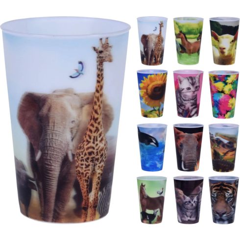 Műanyag Pohár 3D-s képpel, 3 dl, 19042