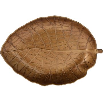 Levélforma tálca, műanyag, 40 cm, 19056