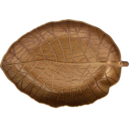 Levélforma tálca, műanyag, 40 cm, 19056