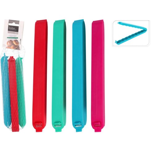 Zacskózáró csipesz, 4 darabos csomag, 19256