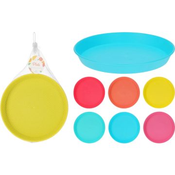 Műanyag tányér, 6 darabos szett, 19284