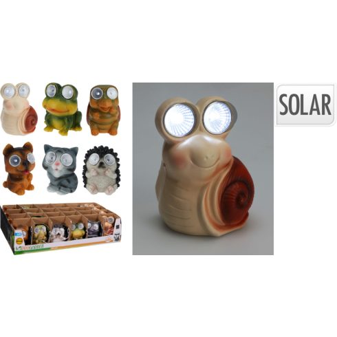 Napelemes állat figura lámpa, 6 féle, 19299