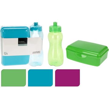 Uzsonnás doboz szett kulaccsal, műanyag, 19302