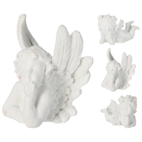 Angyalka dekor figura 6 cm, 3 féle - 19307