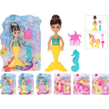 Sellő baba, unikornis figura szett lapon, 19313