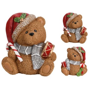 Karácsonyi maci figura 3 féle - 19327