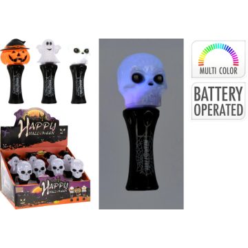 Halloween világító LED-es figura, 15 cm, 3 féle, 19352