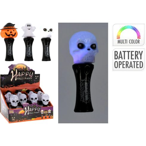 Halloween világító LED-es figura, 15 cm, 3 féle, 19352