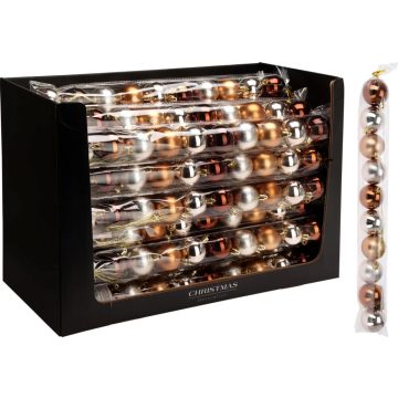 Karácsonyi gömb zacskóban, 5 cm, 10 darabos csomag, 19353