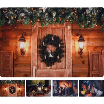 Karácsonyi ajtószőnyeg, 58 x 38 cm, 4 féle, 19356
