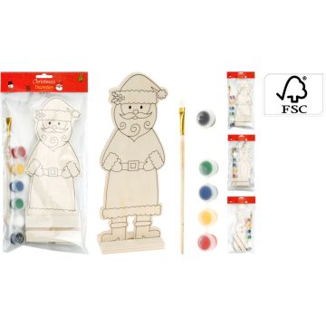  Karácsonyi dekoráció festő játékszett, 23 cm, 3 féle, 19357