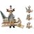 Szarvas figura szánkóval, 18 cm, 3 féle, 19362