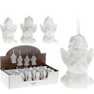 Akasztós Angyal dekor figura, 9 cm, 4 féle, 19392