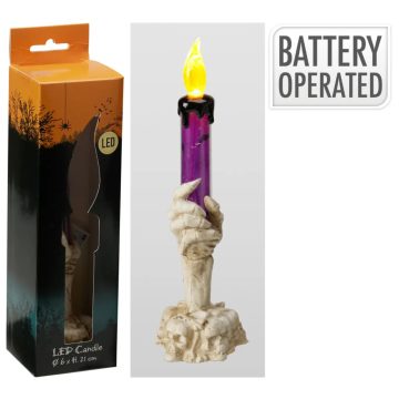 Halloween LED-es gyertya, 21 cm többféle - 19411