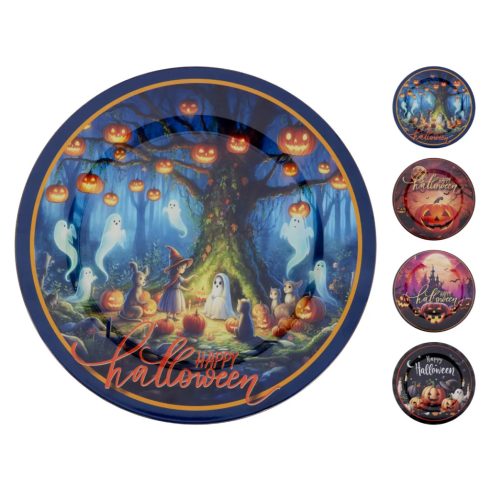 Halloween tányér műanyag 33 cm 4 féle - 19416
