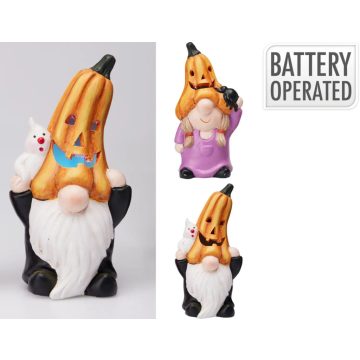 Halloween gnom figura 19,5 cm ledes 2 féle - 19418
